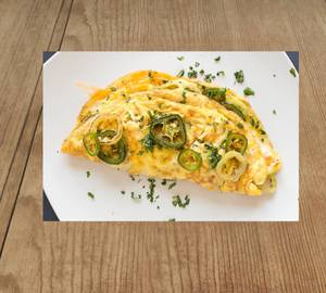 Cheese And Chilli Omelette  [ Made With 3 Eggs]
