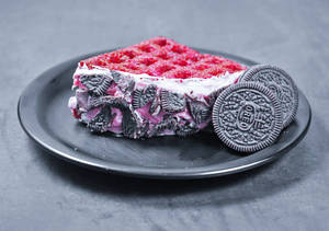 Pink Oreo Crunch Waffle