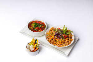 Chilli Garlic Noodles+ Sweet Sour Vegetables