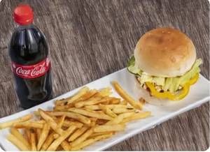 Veg Burger With French Fries