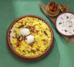 Egg Biryani With Raita