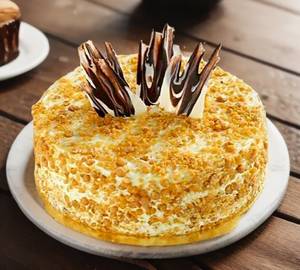 Eggless Milky Butterscotch Cake                                                   