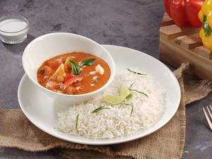 Veg Thai Red Curry With Steamed Rice 