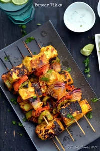 Paneer Tikka with coke