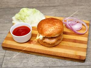 Chicken Malai Cheese Burger