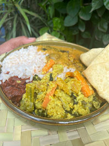 Veg Thali With Red Rice ( Serves 1)