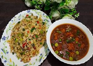 Fried Rice & Veg Manchurian