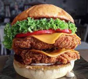 Chicken Double Cheese Burger