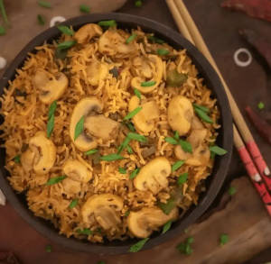 Schezwan Mushroom Fried Rice