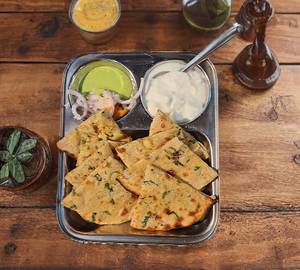 2 Aloo Paratha+Curd+Salad+Achar