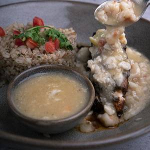 Blackened Snapper With Crabmeat And Shrimp Sauce