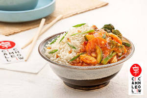 Chilli Stir Fried Vegetables And Butter Garlic Fried Rice