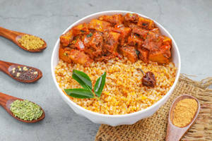 Ghee Parupu Podi Rice With Potato Fry