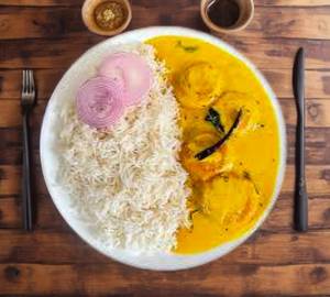Punjabi Kadi Pakoda Chawal