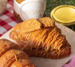 Lotus biscoff croissant sandwich