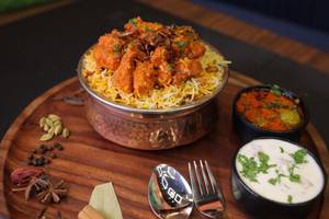 Hyderabadi Chicken 65 Dum Biryani