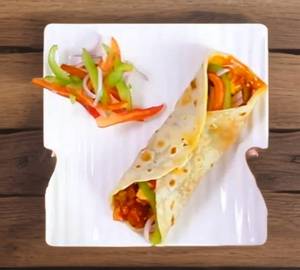 Double Aloo Tikki Kathi Roll