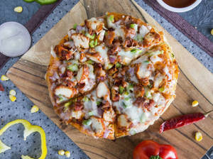 Chicken Kaju Double Crust Pizza