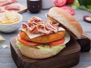Dragon Chicken Bacon Burger