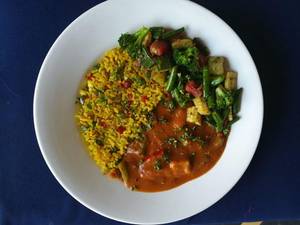 Fish Stew Bowl With Herb Brown Rice