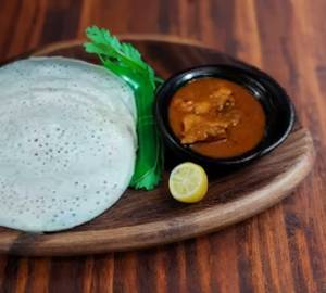 Appam (2 pcs) with chicken curry                       