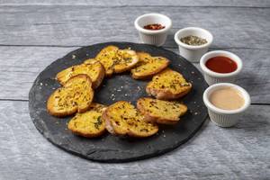 Crispy Garlic Bread Thins