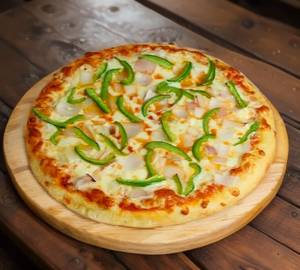 7" Regular Cheese and Capsicum Pizza (4 Slices)