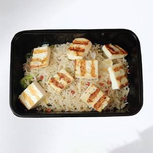 Grilled Paneer With Rice And Veggies