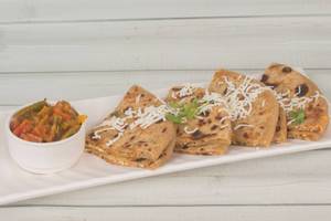 2 Paneer Paratha with Chole