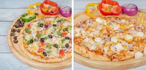 Corn Pizza With Lemon Paneer Pizza