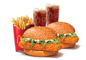 Burger Combo for 2: McSpicy Chicken Burger 