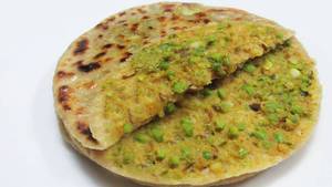 Aloo Matar Paratha With Pickle + Chutney + Raita