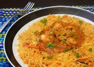 Triple Schezwan Rice(Vegetable)