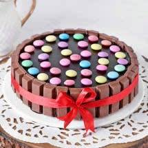Kit-kat gems chocolate cake