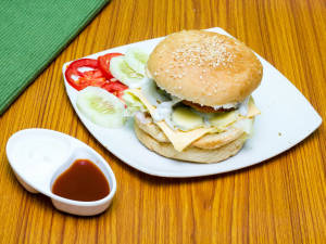 Vegetable Double Cheese Burger