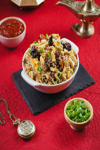 Egg Burnt Chilly Rice