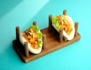 Fritter Prawn Bao.