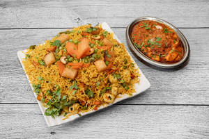 Special Veg Biryani With Paneer Butter Masala