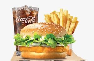 Chicken Cheese Burger + Fries + Coke (250ml)
