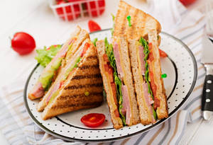 Chicken Salami Grilled Sandwich
