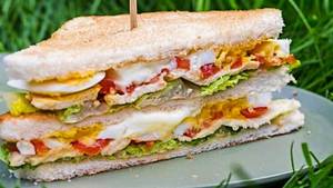 Chicken Egg Mexican Sandwich