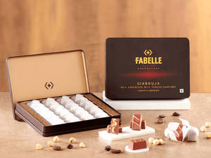 Milk Chocolate Gianduja - Turkish Hazelnut infused 24 Chocolate Cubes.