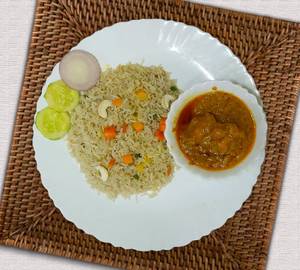 Veg Pulao With Chicken Butter Masala(3pcs) Combo