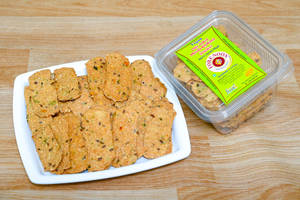 Vegan Oats Baked Crunchy Masala Khakhra ( Cracker ) ( Mathri ) 165 Gm