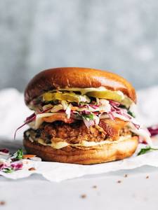 Mexican chicken burger