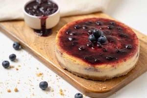 Blueberry Baked Cheesecake Cake
