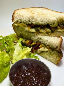 Roasted Vegetable & Oven Dried Tomato Sourdough Sandwich
