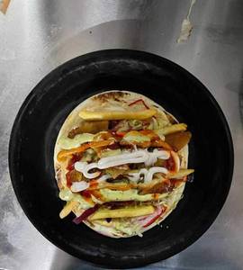 Open Aloo Tikki Shawarma