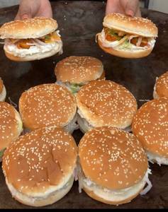 Noodle Manchurian Loaded Burger