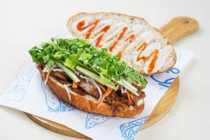 BBQ Pork Belly Banh Mi Sandwich